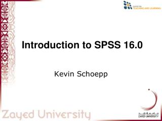  Prologue to SPSS 16.0 