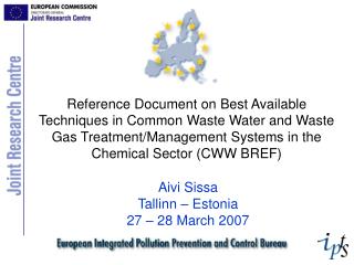  Reference Document on Best Available Techniques in Common Waste Water and Waste Gas Treatment 