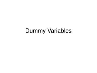  Sham Variables 