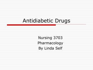  Antidiabetic Drugs 