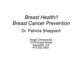  Bosom Health Breast Cancer Prevention 
