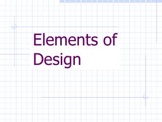  Components of Design 