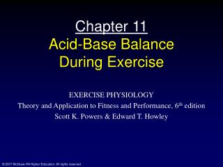  Part 11 Acid-Base Balance During Exercise 