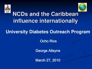  NCDs and the Caribbean impact globally 