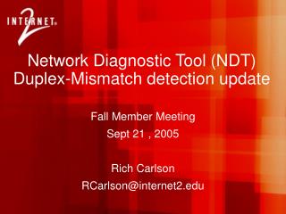  System Diagnostic Tool NDT Duplex-Mismatch recognition overhaul 