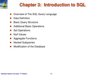  Part 3: Introduction to SQL 
