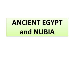  Antiquated EGYPT and NUBIA 