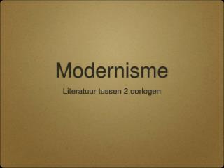  Modernisme 
