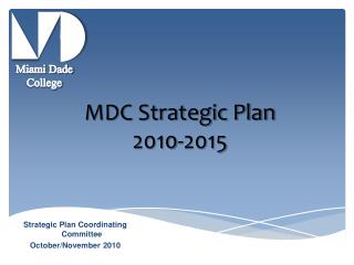  MDC Strategic Plan 2010-2015 