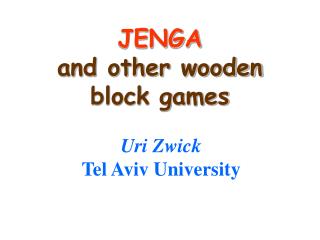  JENGA and other wooden square recreations 