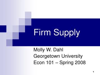 Firm Supply 