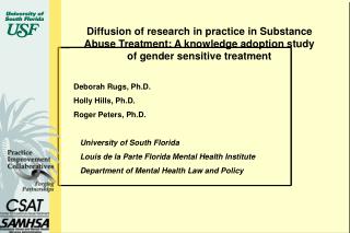  Dispersion of examination by and by in Substance Abuse Treatment: A learning selection investigation of sexual orientat