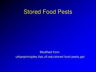  Put away Food Pests 