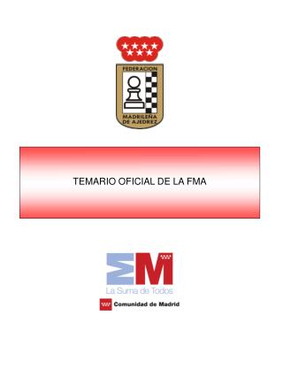  TEMARIO OFICIAL DE LA FMA 