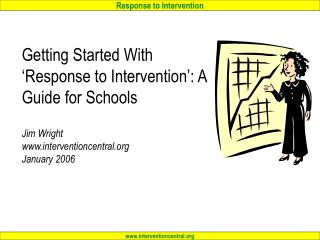  Beginning With Response to Intervention : A Guide for Schools Jim Wright interventioncentral January 2006 