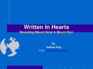  Written In Hearts Revisiting Mount Sinai Mount Zion 