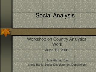  Social Analysis 