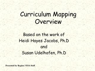  Educational programs Mapping Overview 