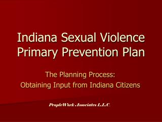  Indiana Sexual Violence Primary Prevention Plan 