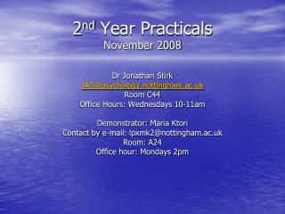 second Year Practicals November 2008 