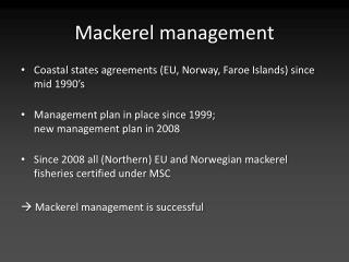  Mackerel administration 